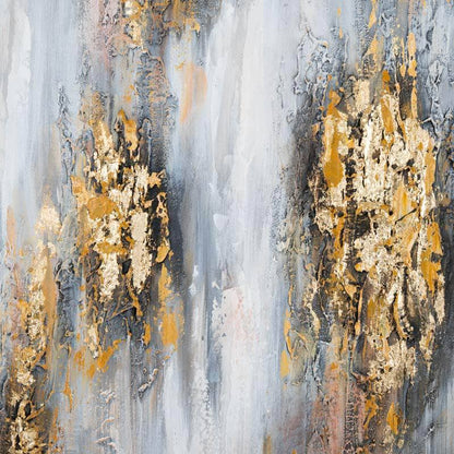 Pictures  -  Black & Gold Painting On Canvas - 100 x 120cm  -  60009761