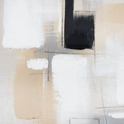 Pictures  -  Abstract Black Painting On Canvas - 120 x 90cm  -  60009762