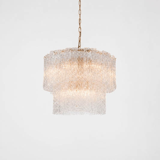 Lights  -  YS 10-1714-10 Iron & Clear Glass 10 Light Chandelier  -  60486004