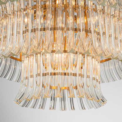 Lights  -  YS 10-1733-16 Iron & Clear Glass 16 Light Chandelier  -  60486007