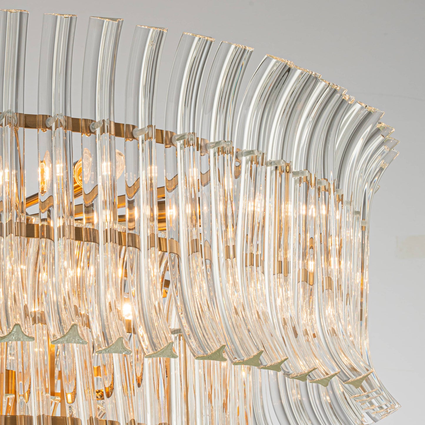 Lights  -  YS 10-1733-16 Iron & Clear Glass 16 Light Chandelier  -  60486007