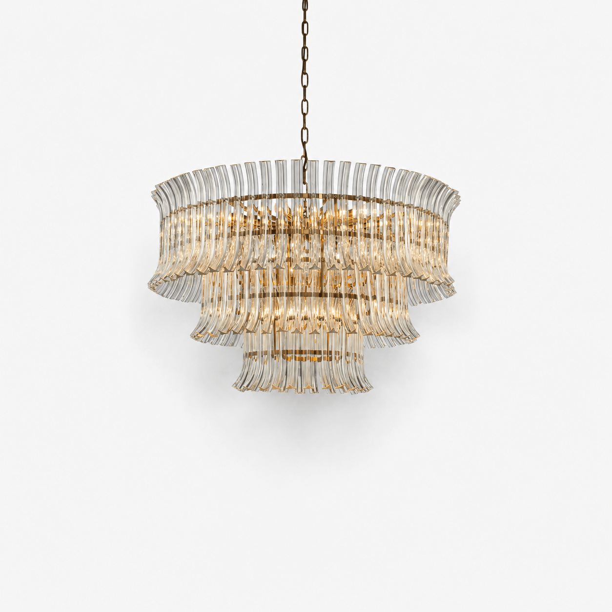 Lights  -  YS 10-1733-16 Iron & Clear Glass 16 Light Chandelier  -  60486007