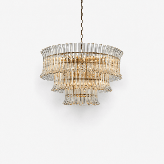 Lights  -  YS 10-1733-16 Iron & Clear Glass 16 Light Chandelier  -  60486007