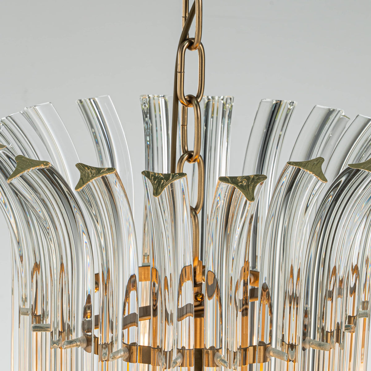 Lights  -  YS 10-1733-1 Iron & Clear Glass 1 Light Chandelier  -  60486006