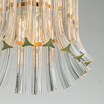 Lights  -  YS 10-1733-1 Iron & Clear Glass 1 Light Chandelier  -  60486006