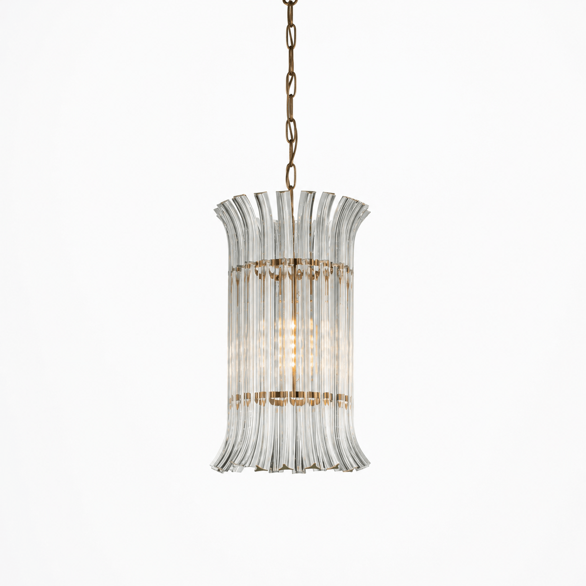 Lights  -  YS 10-1733-1 Iron & Clear Glass 1 Light Chandelier  -  60486006
