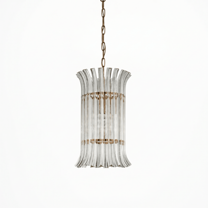 Lights  -  YS 10-1733-1 Iron & Clear Glass 1 Light Chandelier  -  60486006