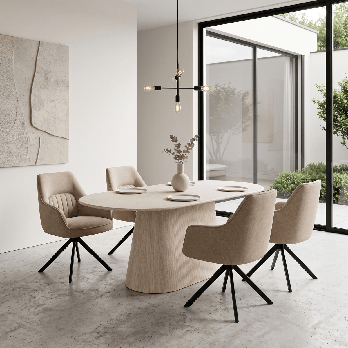 Furniture  -  Jasmine Dining Table & 4 Amy Dining Chairs  - 
