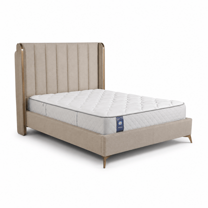 Furniture  -  Jude King Size Bedframe - Beige  -  60487291
