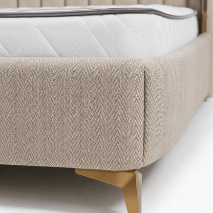 Furniture  -  Jude King Size Bedframe - Beige  -  60487291