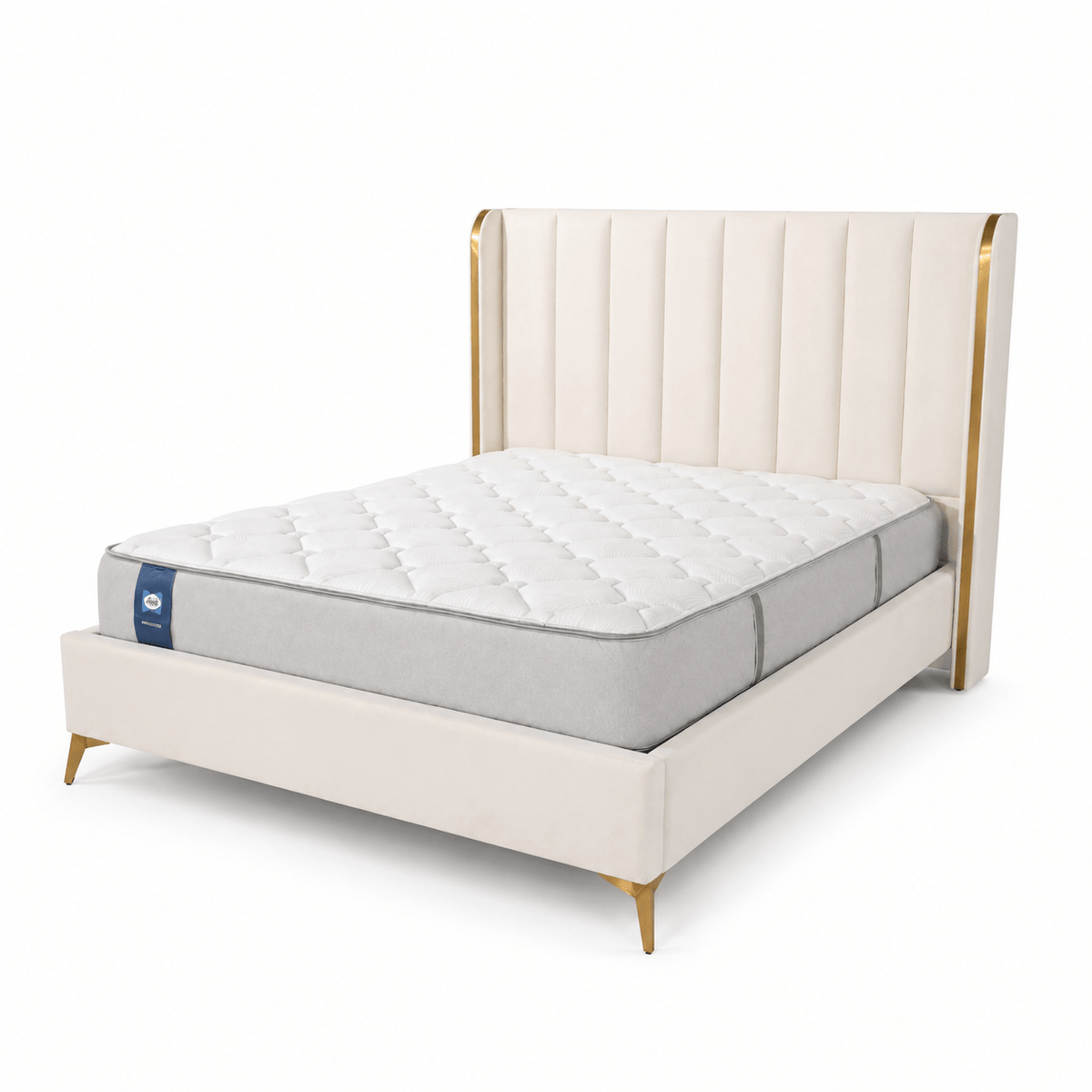 Furniture  -  Jude King Size Bedframe - Cream  -  60487290