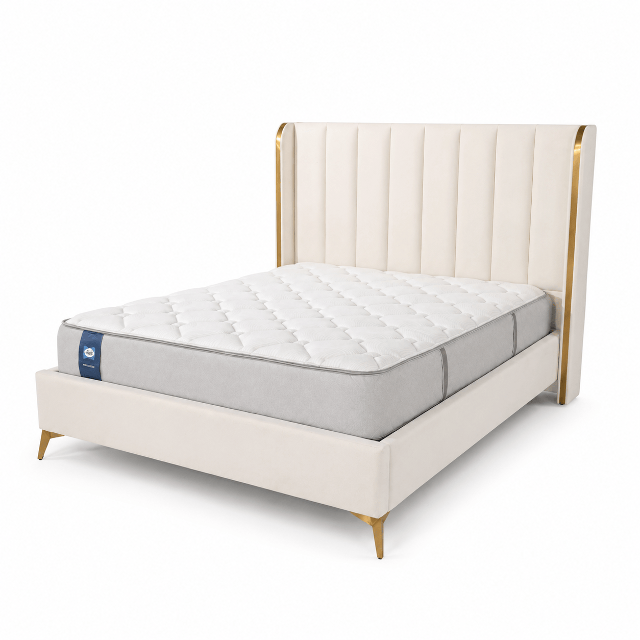 Furniture  -  Jude King Size Bedframe - Cream  -  60487290