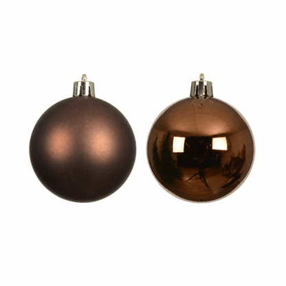 Christmas  -  Espresso Baubles Pack of 6 - 8cm  -  60487488