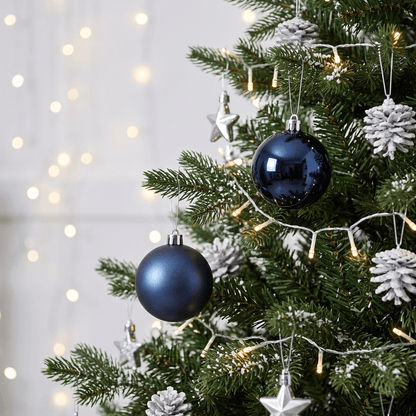 Christmas  -  Night Blue Baubles Pack of 6 - 8cm  -  60487489
