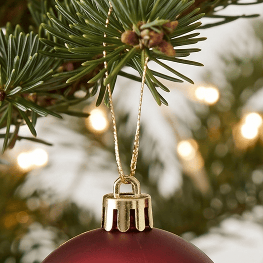 Christmas  -  Oxblood Baubles Pack of 6 - 8cm  -  60487486