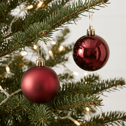 Christmas  -  Oxblood Baubles Pack of 6 - 8cm  -  60487486