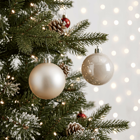 Christmas  -  Pearl Baubles Pack of 6 - 8cm  -  60487487