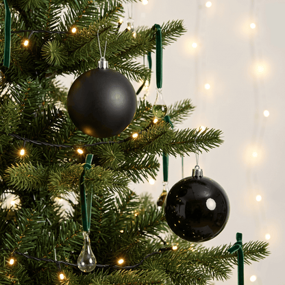Christmas  -  Black Baubles Pack of 12 - 6cm  -  60487492