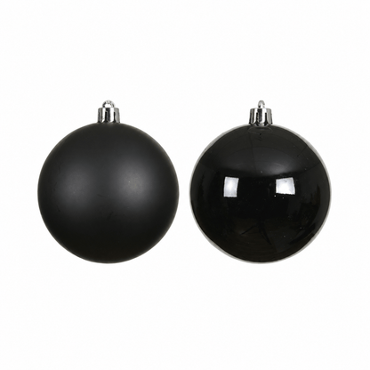 Christmas  -  Black Baubles Pack of 6 - 8cm  -  60487494
