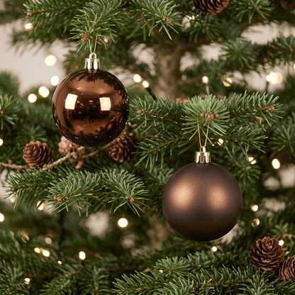 Christmas  -  Espresso Baubles Pack of 12 - 6cm  -  60487480