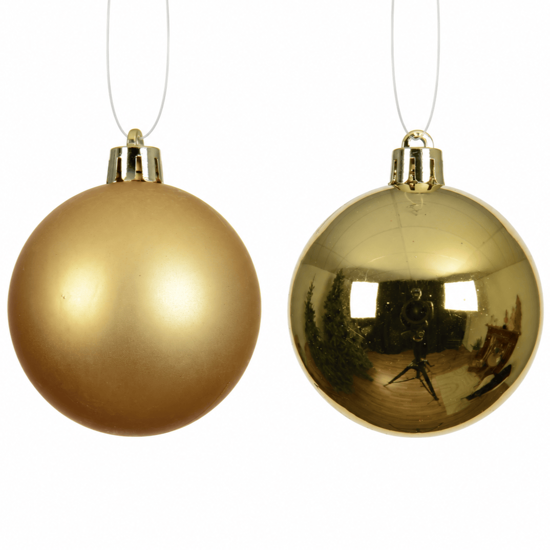 Christmas  -  Gold Baubles Pack of 12 - 6cm  -  60487477