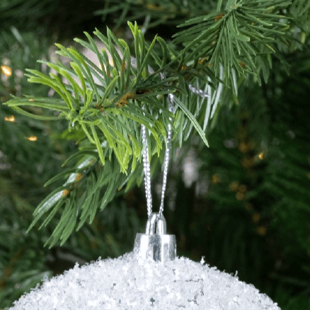 Christmas  -  White Ice Bauble - 10cm  -  60487495