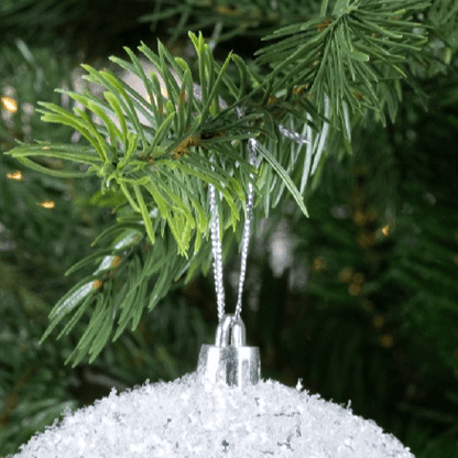 Christmas  -  White Ice Bauble - 10cm  -  60487495