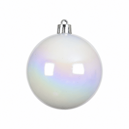 Christmas  -  White/Iris Baubles Pack of 6 - 8cm  -  60487493