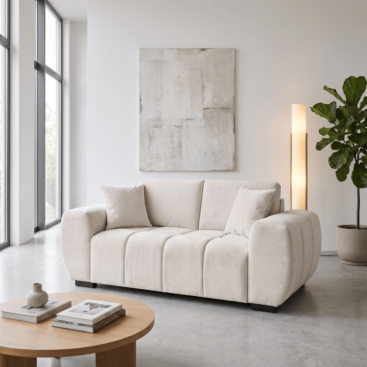 Furniture  -  Khai 2 Seater Sofa - Cream  -  60486596
