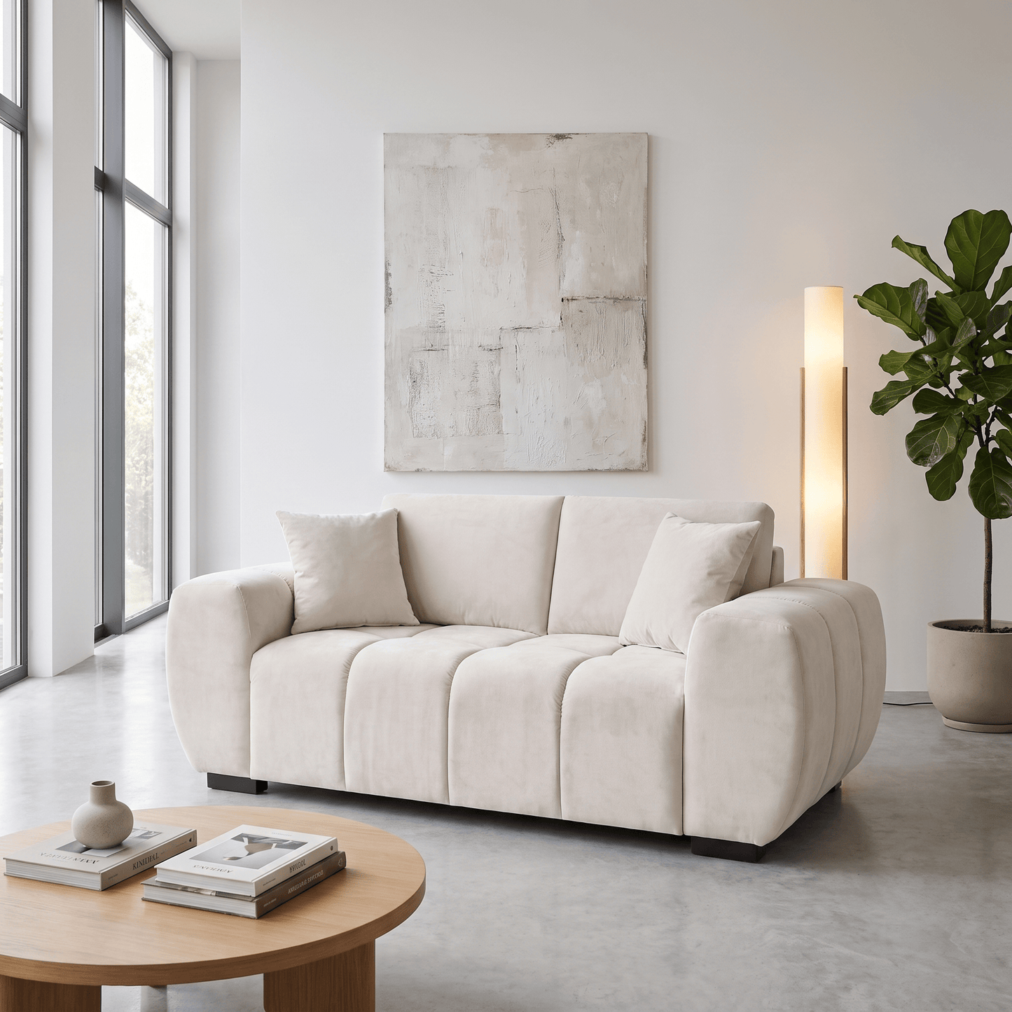 Furniture  -  Khai 2 Seater Sofa - Cream  -  60486596