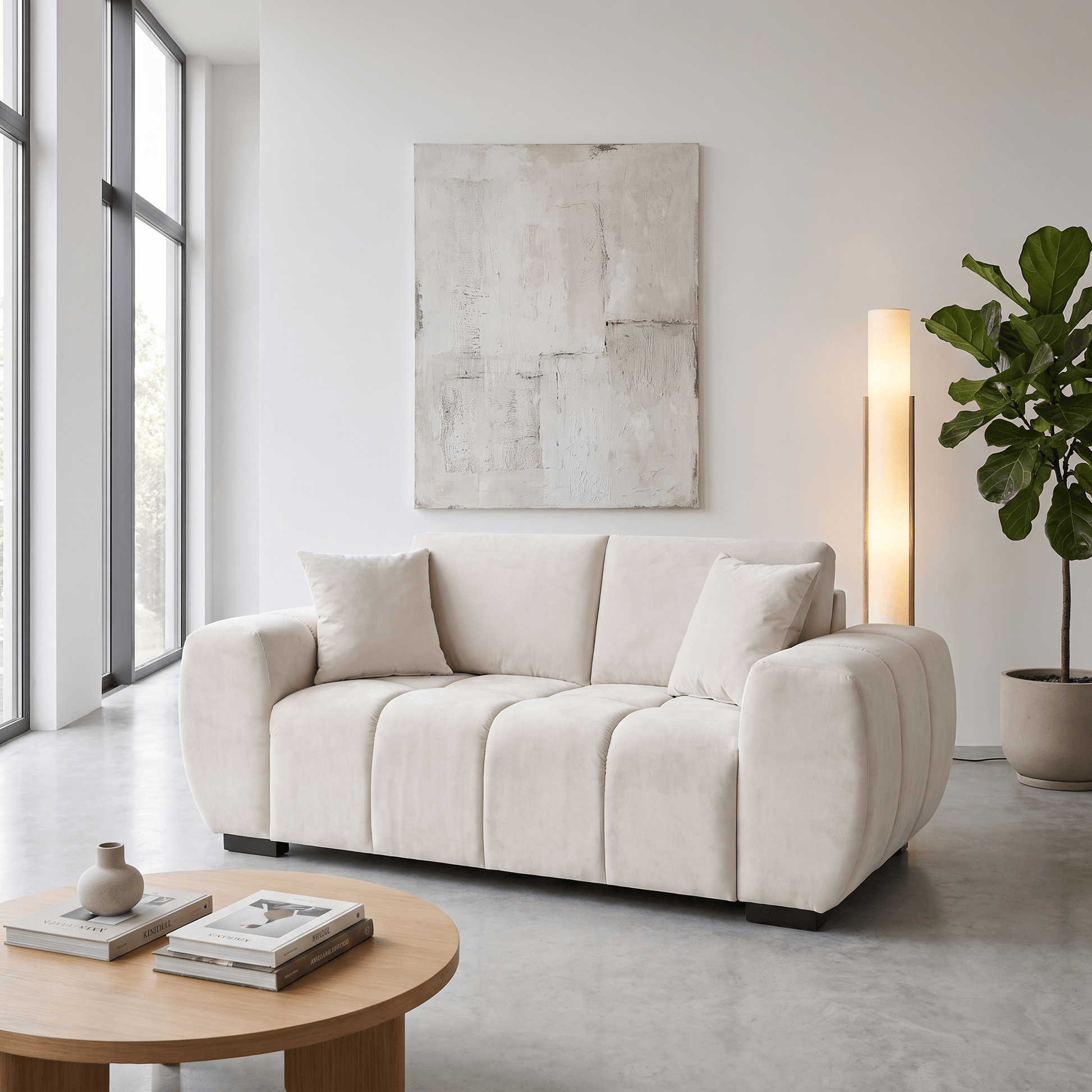 Furniture  -  Khai 2 Seater Sofa - Cream  -  60486596