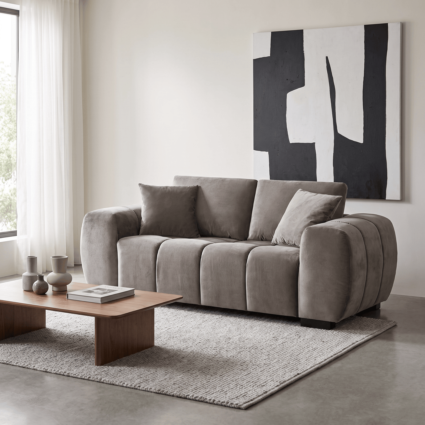 Furniture  -  Khai 2 Seater Sofa - Grey  -  60486598