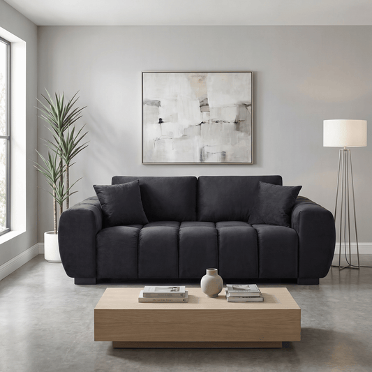 Furniture  -  Khai 3 Seater Sofa - Black  -  60486599