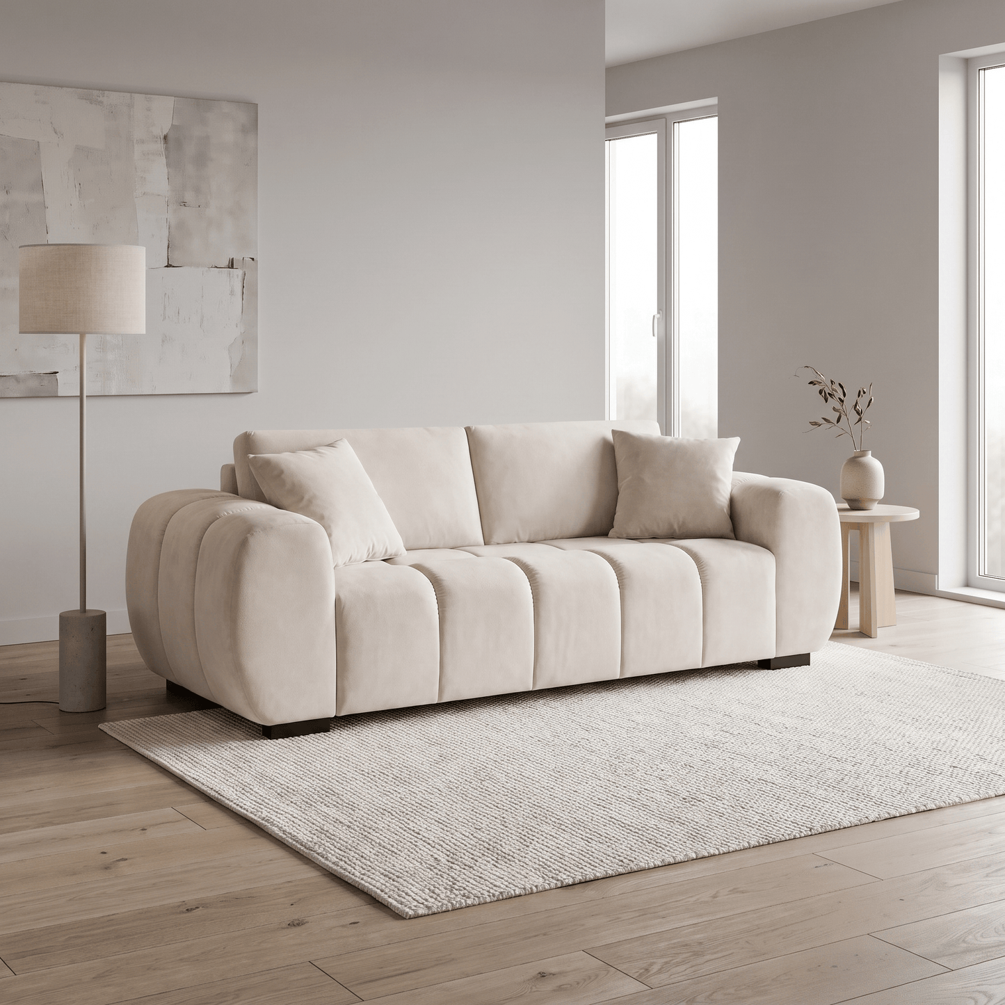 Furniture  -  Khai 3 Seater Sofa - Cream  -  60486595