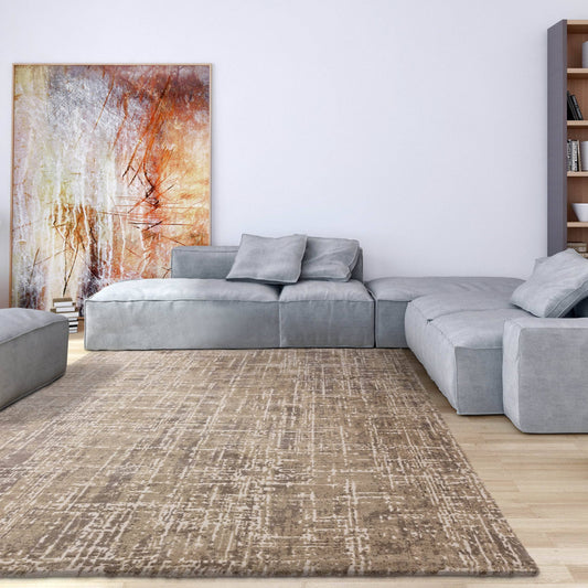 Rugs  -  Kuza Beige Abstract Rug - Multiple Sizes  - 