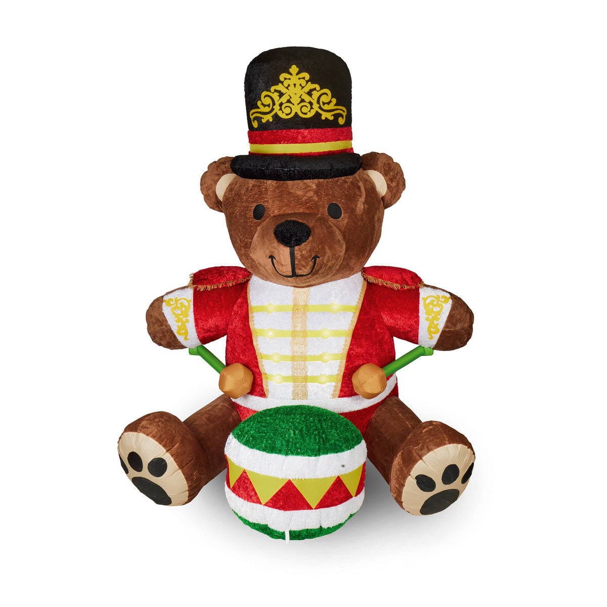 Christmas  -  LED Plush Teddy Drummer Inflatable - 2.7m  -  60487757