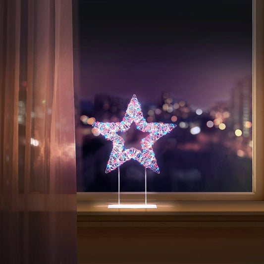 Christmas  -  Rainbow Star Table Top LED Decoration - 45cm  -  60484043