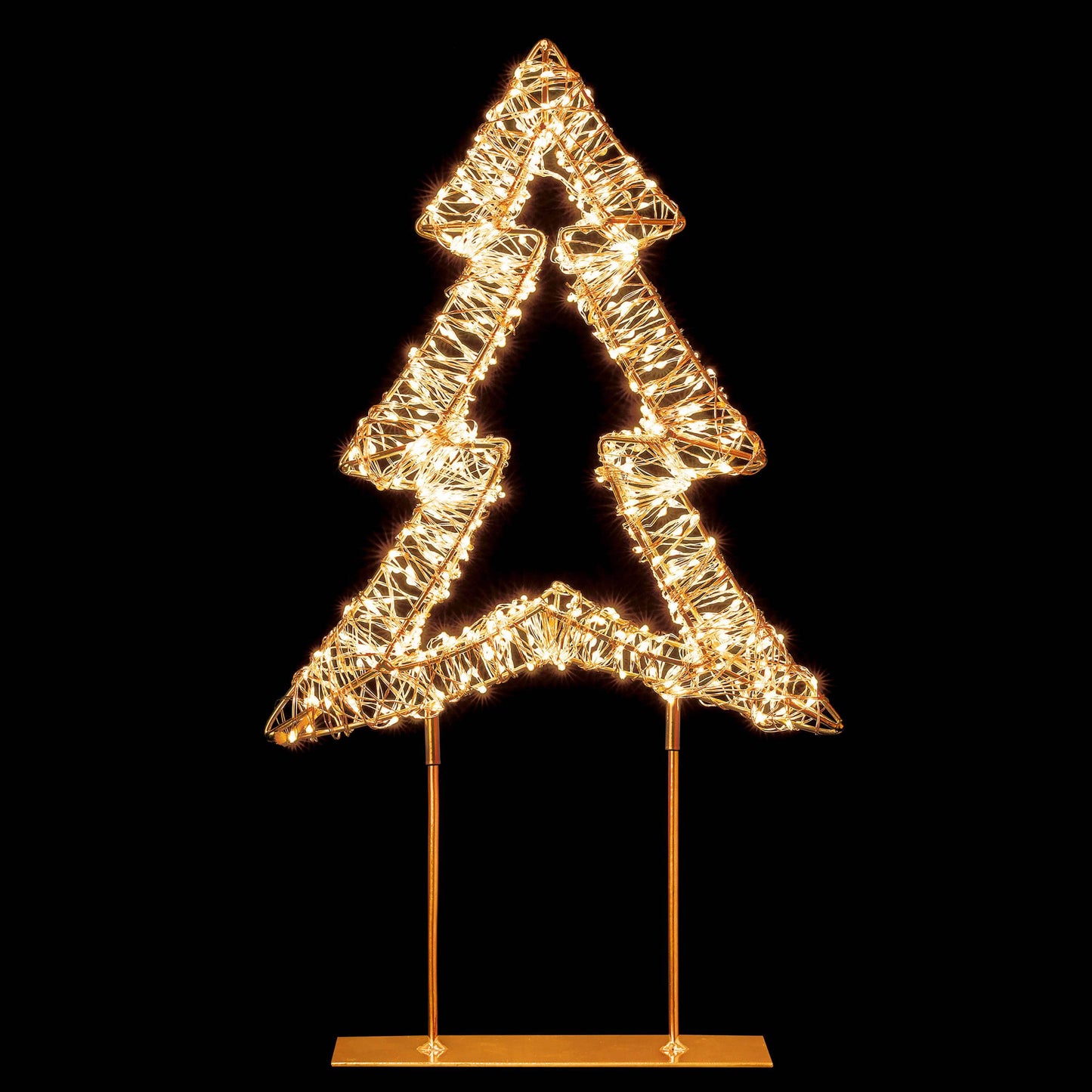 Christmas  -  Rose Gold Christmas Tree Table Top LED Decoration - 45cm  -  60484044