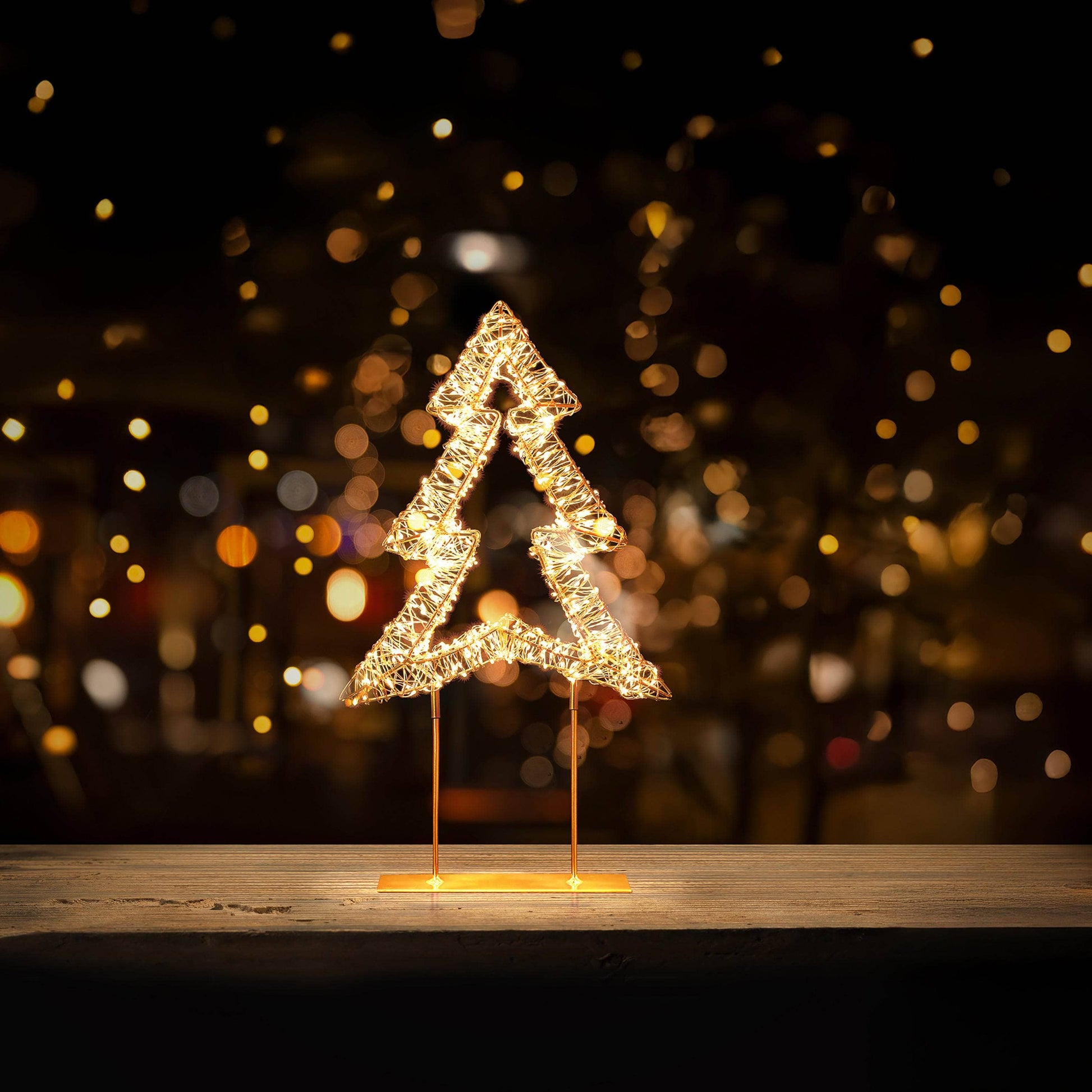 Christmas  -  Rose Gold Christmas Tree Table Top LED Decoration - 45cm  -  60484044