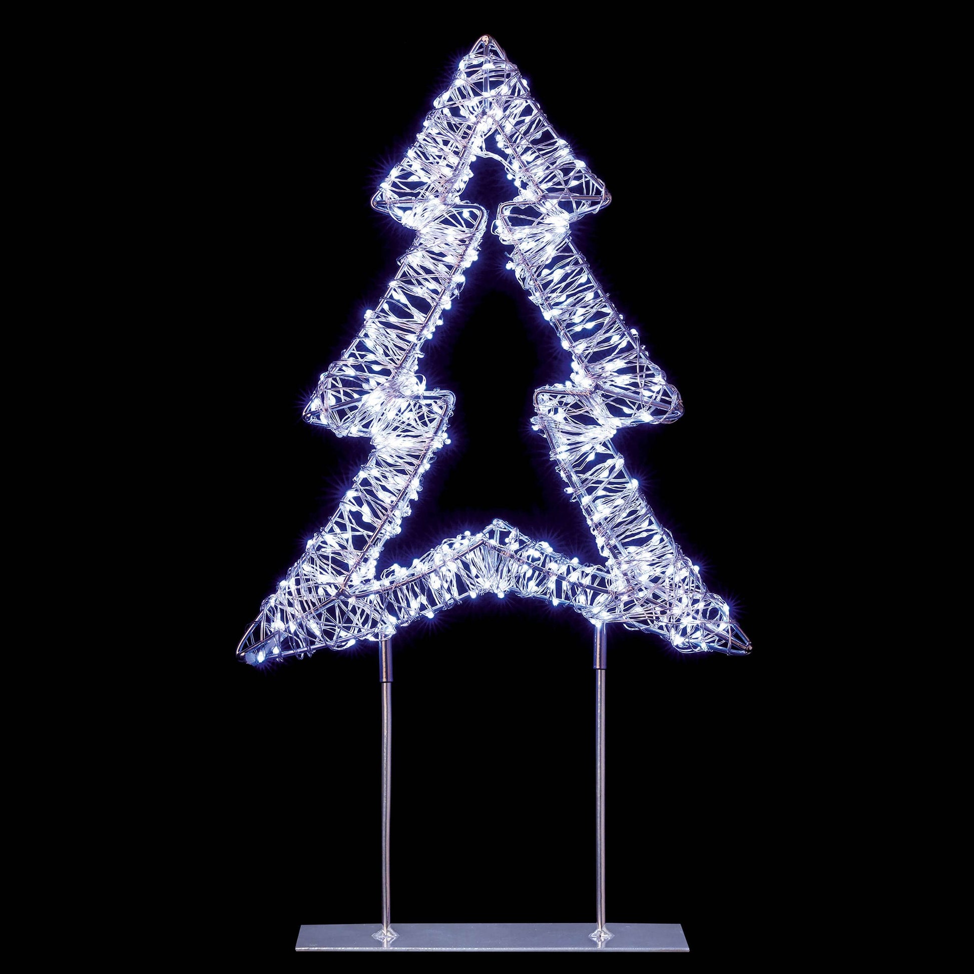 Christmas  -  Silver Christmas Tree Table Top LED Decoration - 45cm  -  60484045