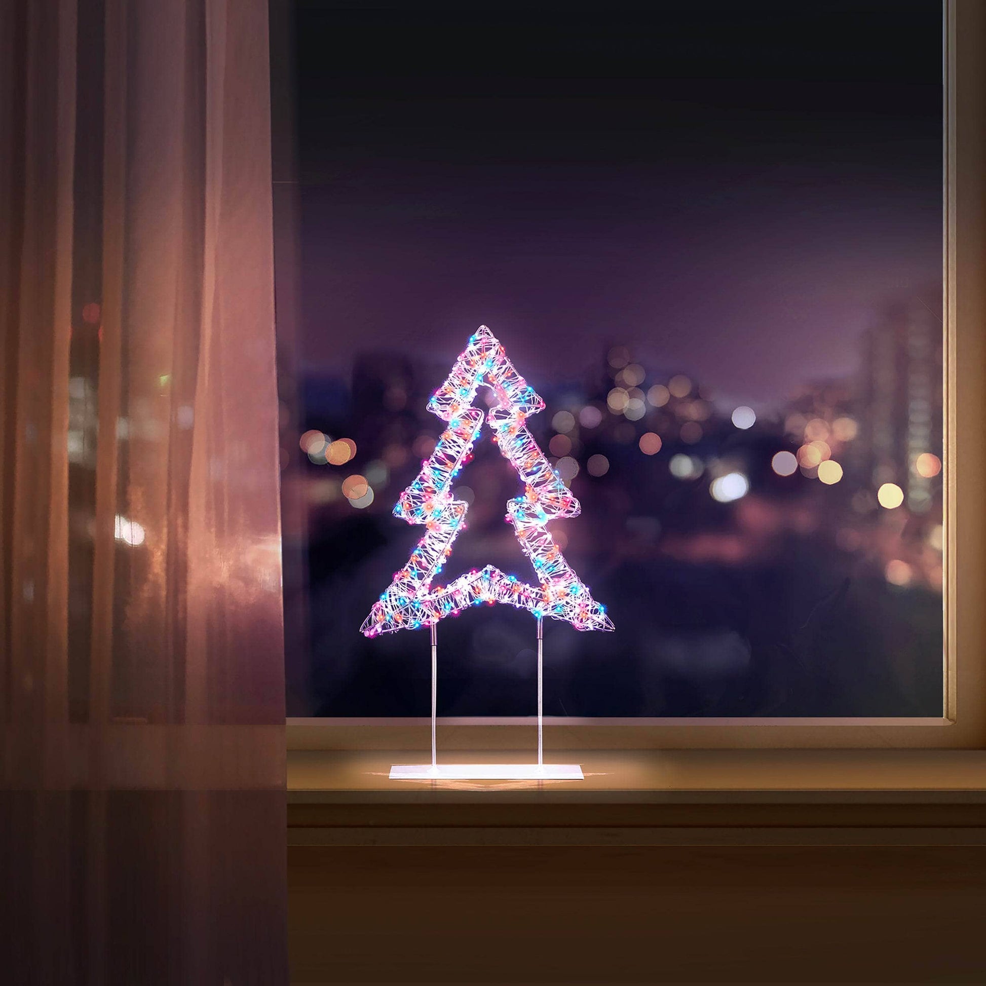 Christmas  -  Rainbow Christmas Tree Table Top LED Decoration - 45cm  -  60484028