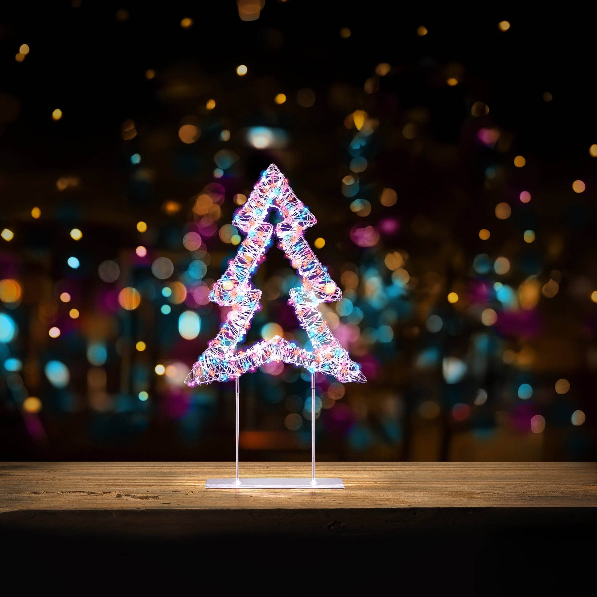 Christmas  -  Rainbow Christmas Tree Table Top LED Decoration - 45cm  -  60484028