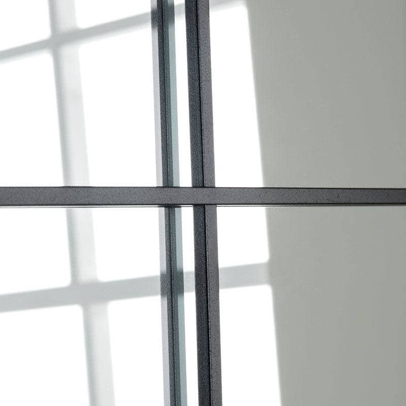Homeware  -  Large Squared Window Mirror - Black  -  60008292