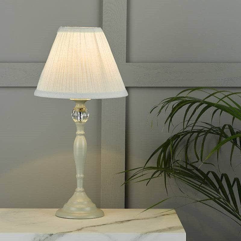 Lights  -  Laura Ashley Grey Ellis Table Lamp With Ivory Shade  -  60001626