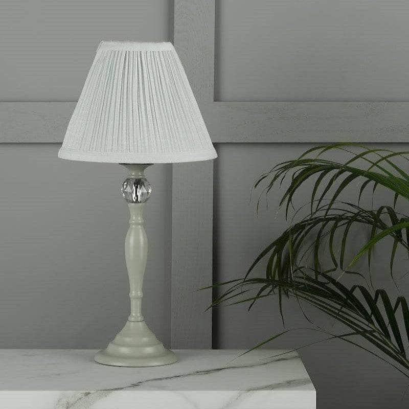 Lights  -  Laura Ashley Grey Ellis Table Lamp With Ivory Shade  -  60001626