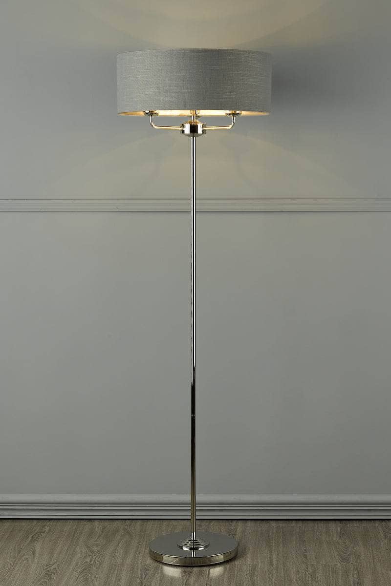 Lights  -  Laura Ashley Sorrentino Nickel Floor Lamp  -  60001059