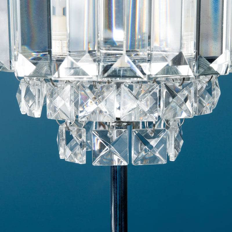 Lights  -  Laura Ashley Vienna Crystal Glass Table Lamp - Chrome Finish  -  50155820