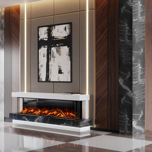 Fireplaces  -  Bespoke Fireplaces Lazio Marble 700 3DP Suite  - 