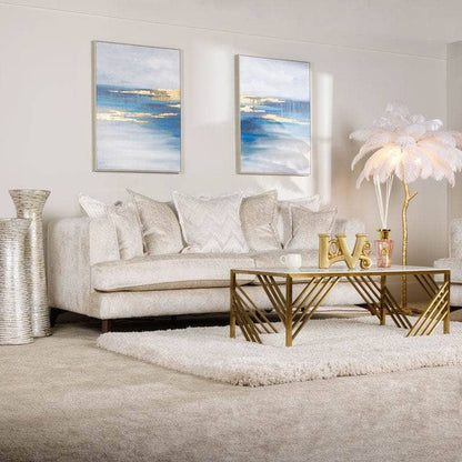 Furniture  -  Leon 4 Seater Sofa - Oyster  -  60009717