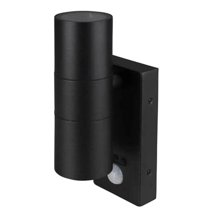 Lights  -  Leto Wall Light With PIR - Black  -  60010118